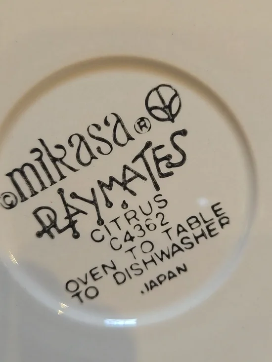 Mikasa Playmates Vintage Citrus Cup & Saucer - Picture 7 of 7